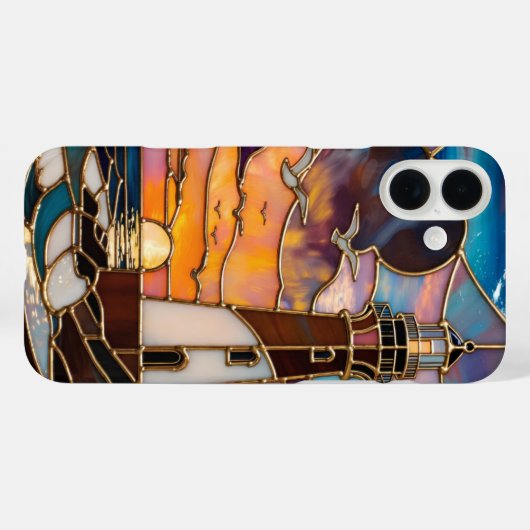 Lighthouse Sunset Phone Case Coastal Ocean Case-Mate iPhoneケース (裏面 (横))