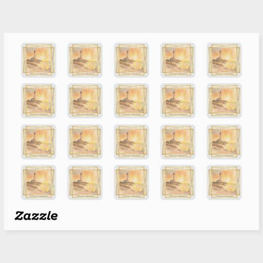 Lighthouse Sympathy Matching Envelope Seals スクエアシール (シート)