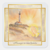 Lighthouse Sympathy Matching Envelope Seals スクエアシール (正面)