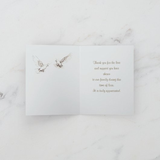 Lighthouse Sympathy Thank You Folded Note Card ノートカード (内部)