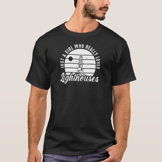 Lighthouse Tower Beach Ocean Quotes Lamp Light   Tシャツ (正面)