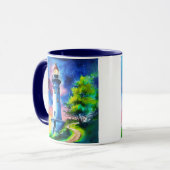 Lighthouse Under a Starry Sky マグカップ (正面左)