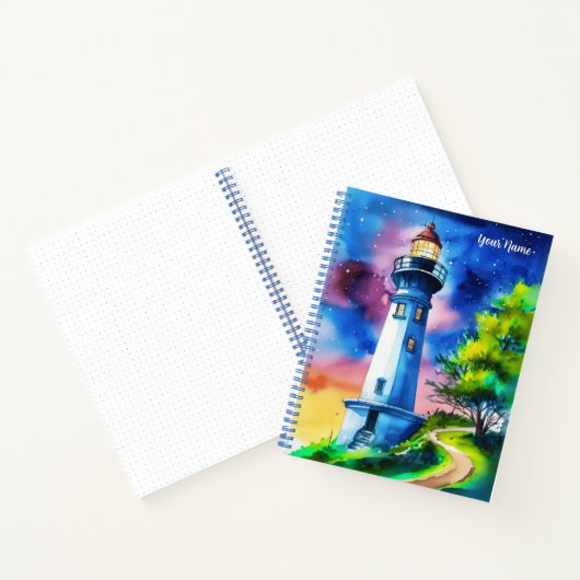 Lighthouse Under a Starry Sky Journal ノートブック (内部)