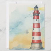 Lighthouse Watercolor Coastal Stationery Paper (正面)