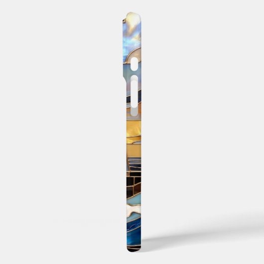 Lighthouse Waves iPhone Case Ocean Sunset Design Case-Mate iPhoneケース (裏面 / 左)