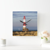 Lighthouses | Beachy Head Lighthouse England スクエア壁時計 (ホーム)