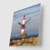 Lighthouses | Beachy Head Lighthouse England スクエア壁時計 (傾斜)