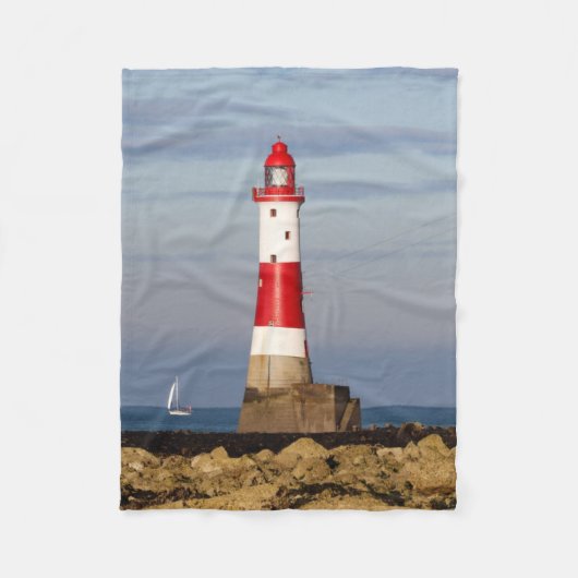 Lighthouses | Beachy Head Lighthouse England フリースブランケット (正面)