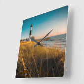 Lighthouses | Big Sable Lighthouse Ludington, MI スクエア壁時計 (傾斜)