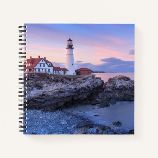 Lighthouses | Cape Elizabeth, Maine ノートブック (正面)