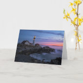 Lighthouses | Cape Elizabeth Maine Lighthouse カード (黄色い花)
