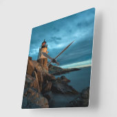 Lighthouses | Castle Hill Lighthouse スクエア壁時計 (傾斜)