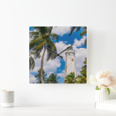 Lighthouses | Dewundara Matara Sri Lanka スクエア壁時計 (ホーム)