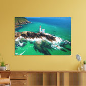 Lighthouses | Finistère Brest Bretagne Lighthouse キャンバスプリント (インサイチュ (リビング))