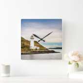 Lighthouses | Georges Island Lighthouse スクエア壁時計 (ホーム)