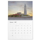Lighthouses in England カレンダー (2月 2027)