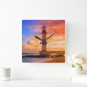 Lighthouses | Itapuã Lighthouse Bahia Brazil スクエア壁時計 (ホーム)