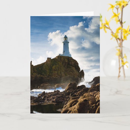 Lighthouses | La Corbière Channel Islands カード (黄色い花)