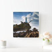 Lighthouses | La Corbière Channel Islands スクエア壁時計 (ホーム)