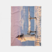 Lighthouses | Lake Michigan Lighthouse フリースブランケット (正面)