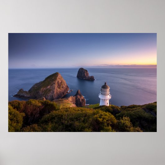 Lighthouses | Lighthouse Cape Brett New Zealand ポスター (正面)