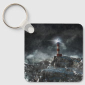 Lighthouses | Lighthouse in the Storm キーホルダー (正面)