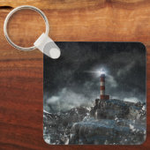 Lighthouses | Lighthouse in the Storm キーホルダー (正面)