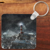 Lighthouses | Lighthouse in the Storm キーホルダー (裏面)