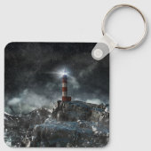 Lighthouses | Lighthouse in the Storm キーホルダー (裏面)