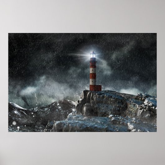 Lighthouses | Lighthouse in the Storm ポスター (正面)