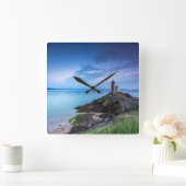 Lighthouses | Lighthouse Plouzané France スクエア壁時計 (ホーム)