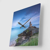 Lighthouses | Lighthouse Plouzané France スクエア壁時計 (傾斜)