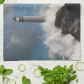 Lighthouses | Lighthouse With Crashing Waves キッチンタオル (折り畳み)