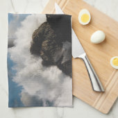 Lighthouses | Lighthouse With Crashing Waves キッチンタオル (四つ折り)