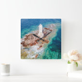 Lighthouses | Mangiabarche Lighthouse Italy スクエア壁時計 (ホーム)