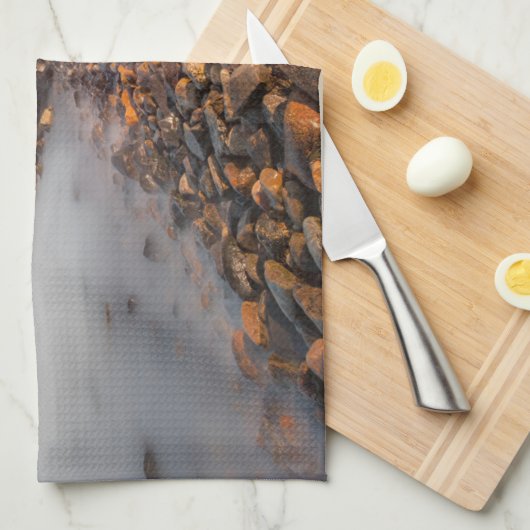 Lighthouses | Montauk Point Long Island キッチンタオル (四つ折り)