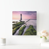 Lighthouses | New Brighton Lighthouse, UK スクエア壁時計 (ホーム)