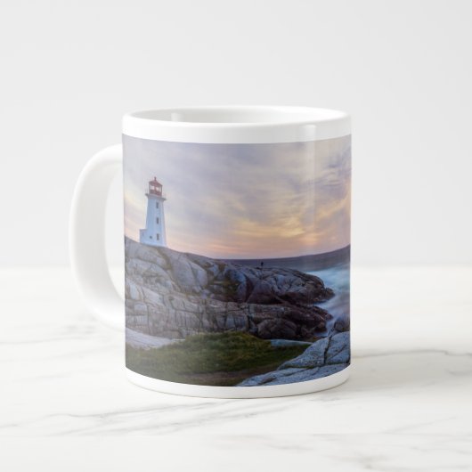 Lighthouses | Peggy's Cove Lighthouse Nova Scotia ジャンボコーヒーマグカップ (正面左)
