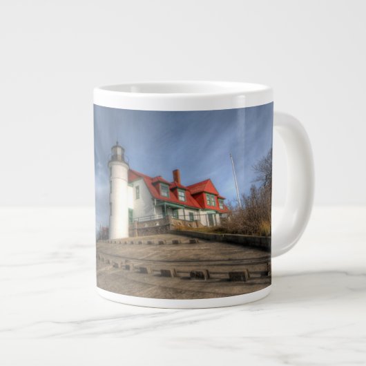 Lighthouses | Point Betsie Lake Michigan ジャンボコーヒーマグカップ (正面右)