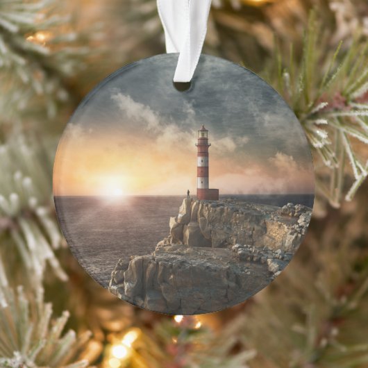 Lighthouses | Red & White Lighthouse オーナメント (ツリー)