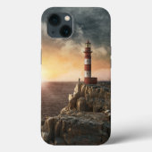 Lighthouses | Red & White Lighthouse Case-Mate iPhoneケース (裏面)
