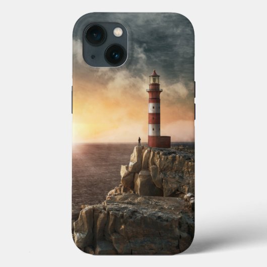 Lighthouses | Red & White Lighthouse Case-Mate iPhoneケース (裏面)