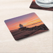 Lighthouses | South Portland, Maine スクエアペーパーコースター (アングル)