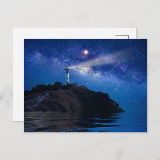 Lighthouses | Starry Night Lighthouse ポストカード (正面/裏面)