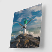 Lighthouses | Wellington Ontario Canada スクエア壁時計 (傾斜)