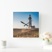 Lighthouses | Yaquina Head Lighthouse Oregon スクエア壁時計 (ホーム)