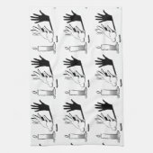 LightIllusions.com著影のウサギ キッチンタオル (縦)