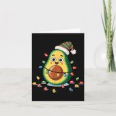 Lighting Avocado Ugly Christmas Sweater Guacamole  カード (正面)