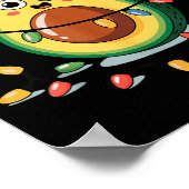 Lighting Avocado Ugly Christmas Sweater Guacamole ポスター (角)