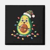 Lighting Avocado Ugly Christmas Sweater Guacamole  マグネット (正面)